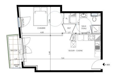 Appartement - 45 m² - 2 pièces