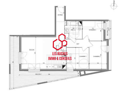 Appartement - 80 m² - 4 pièces