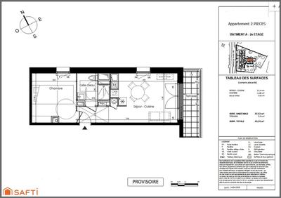 Appartement - 37 m² - 2 pièces