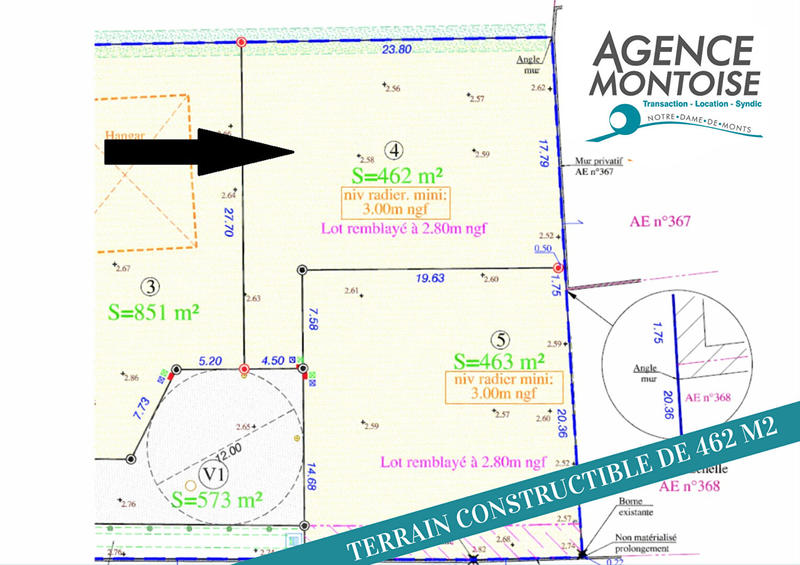 Terrain - 462 m²