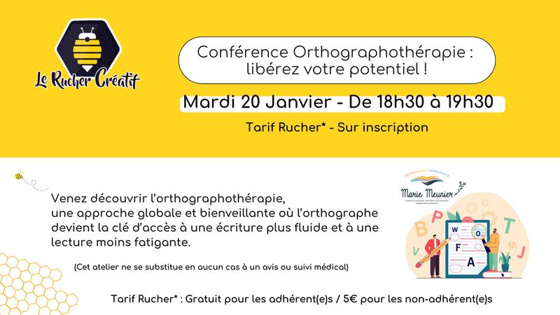 Conférence Orthographothérapie : libérez votre potentiel !