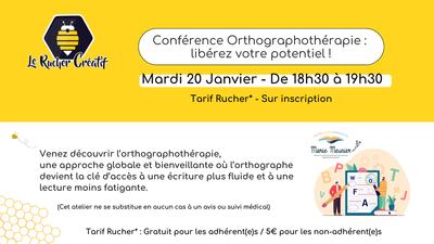 Conférence Orthographothérapie : libérez votre potentiel !