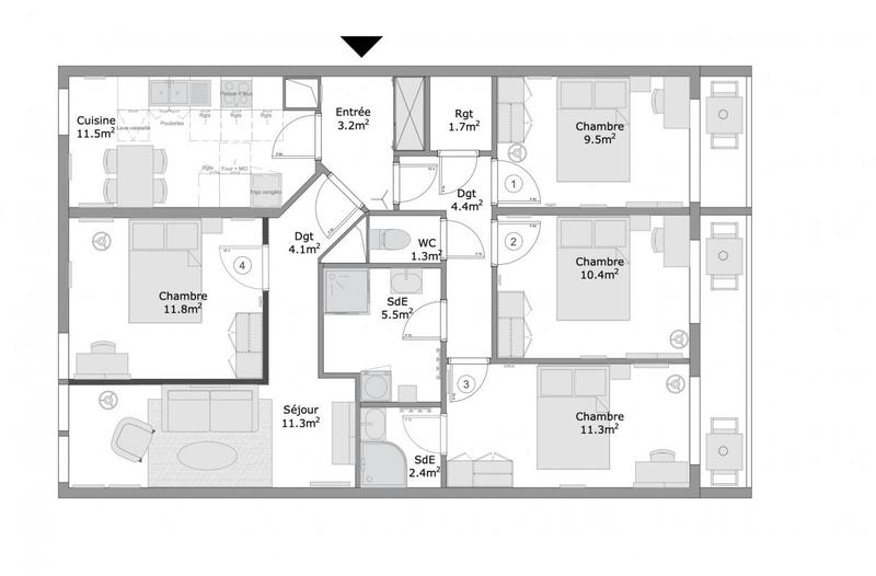 Appartement - 89 m²