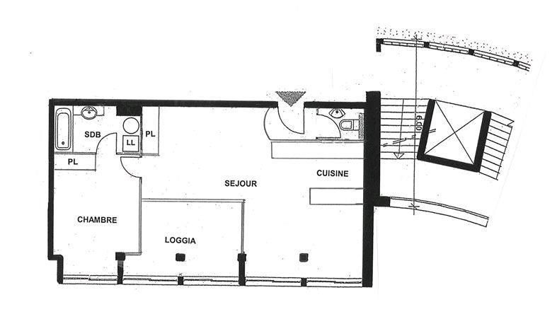 Appartement - 49 m² - 2 pièces