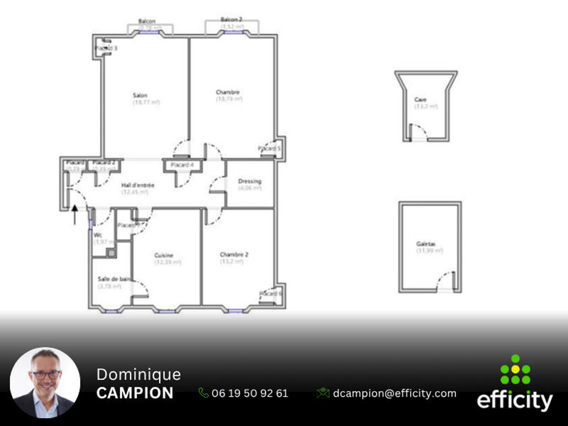 Appartement - 87 m² - 3 pièces