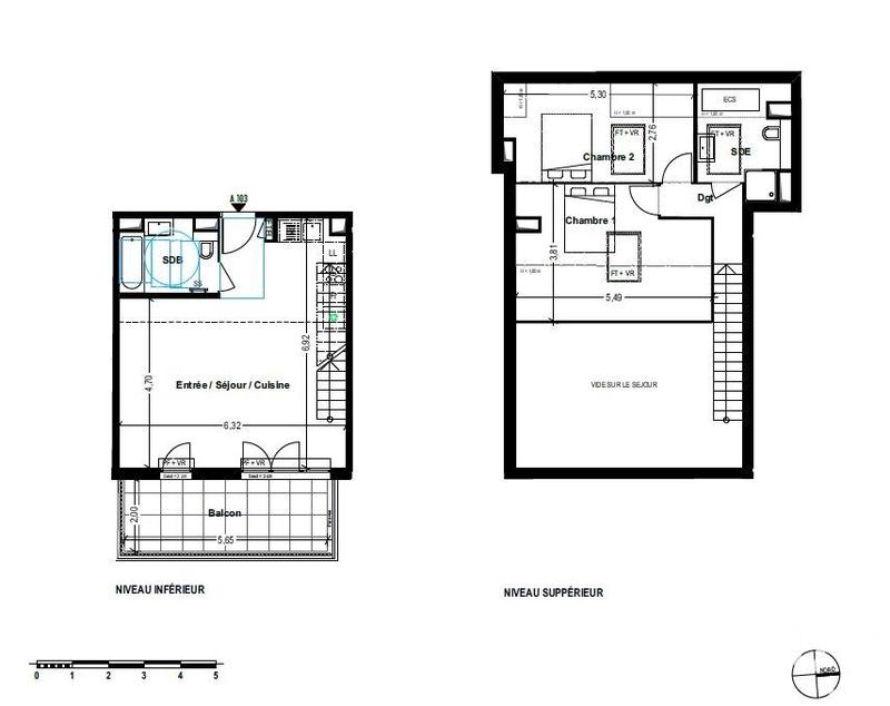 Appartement - 70 m² - 3 pièces