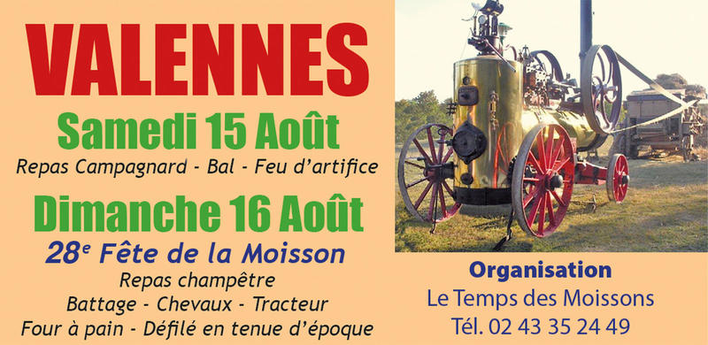 28eme Fête de la moisson expo &amp; démonstrations vieux métiers &amp; matériel ancien repas campagnard