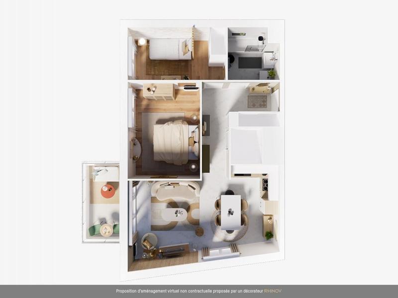 Appartement - 43 à 65 m² - 2 à 3 pièces