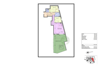 Appartement - 70 m² - 3 pièces