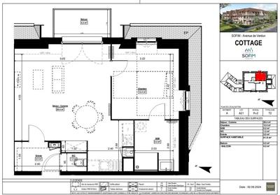 Appartement - 50 m² - 2 pièces