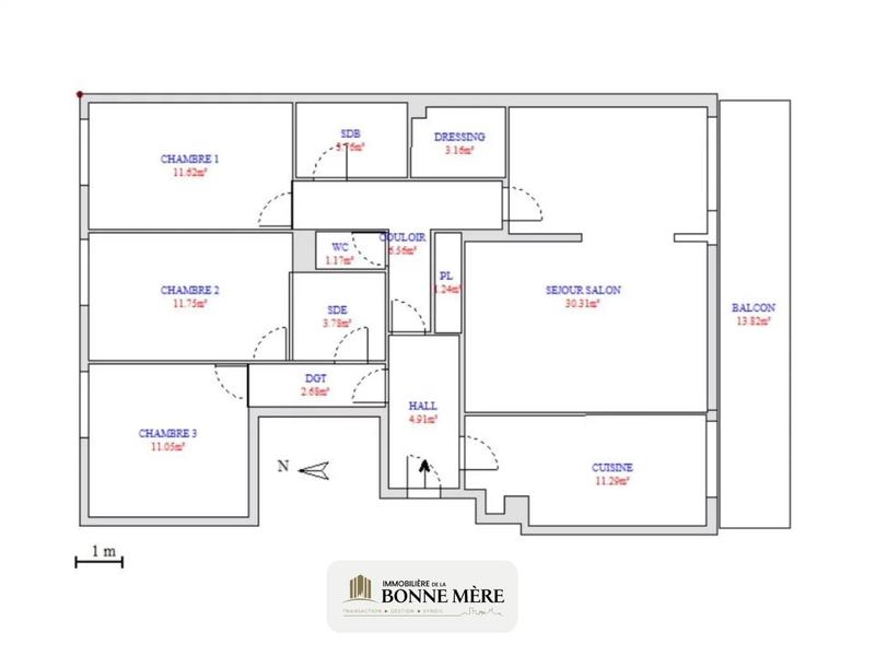 Appartement - 102 m² - 5 pièces