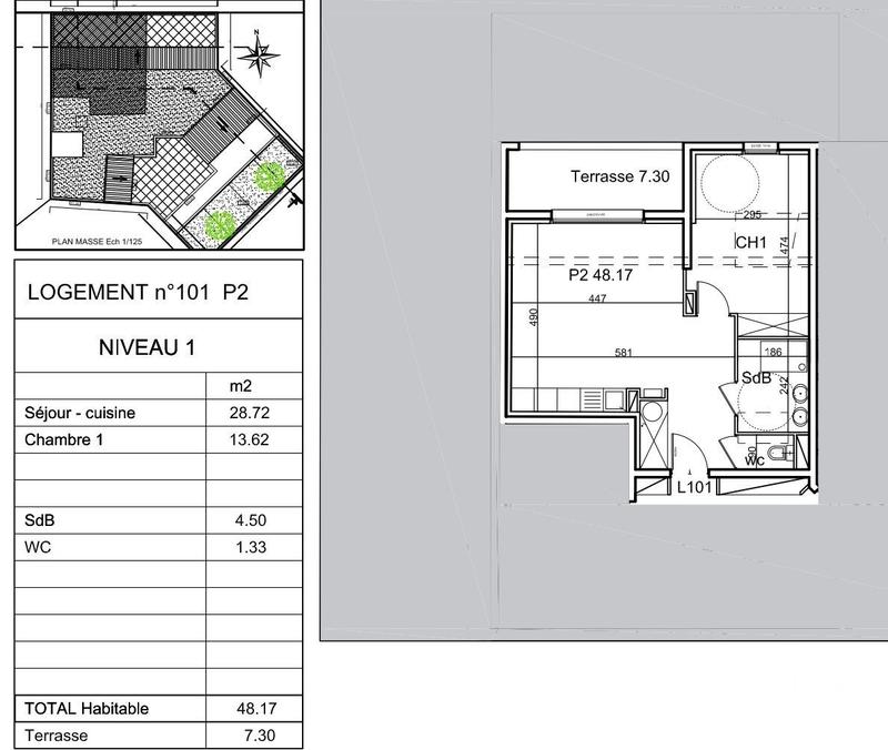 Appartement - 75 m² - 3 pièces