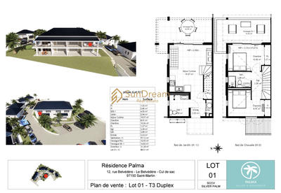 Duplex - 57 m² - 3 pièces