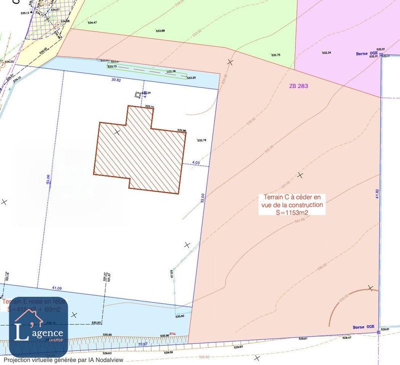 Terrain - 1 153 m²