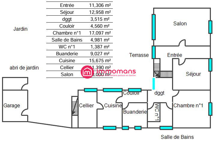 Maison ancienne - 180 m² - 7 pièces