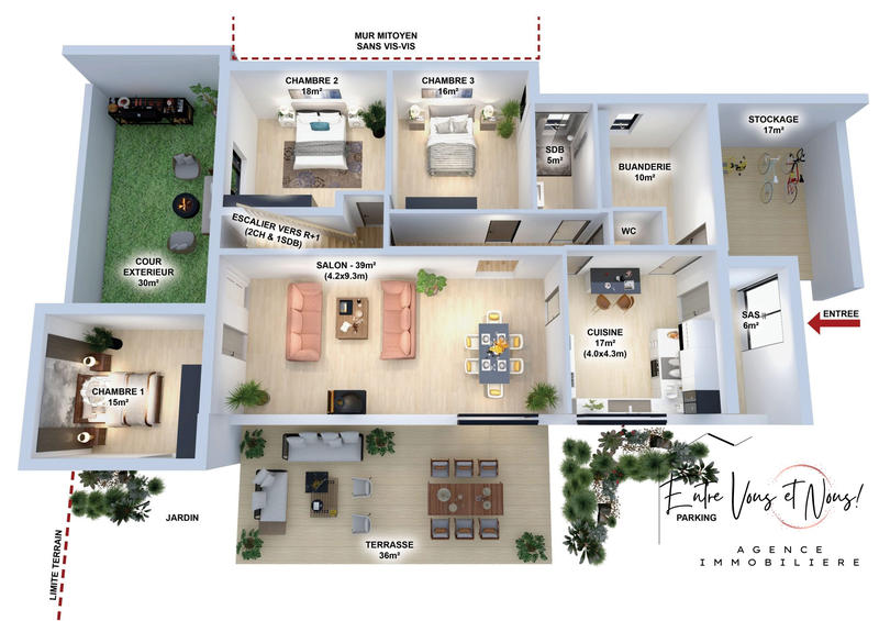 Maison - 120 m² - 4 pièces