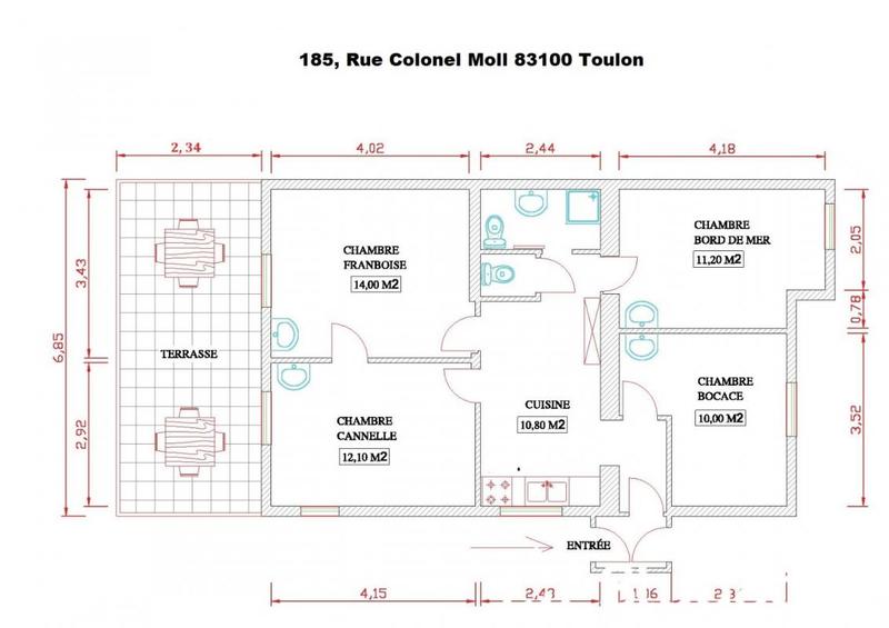Chambre - 10 m² - 1 pièce