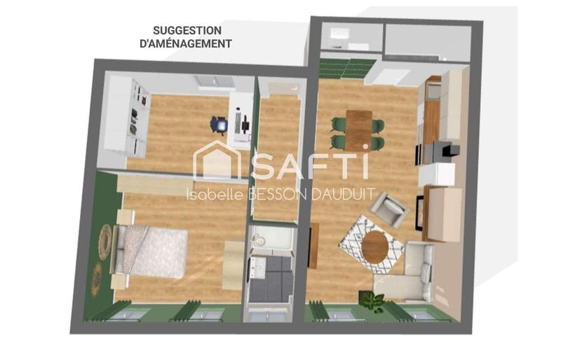 Appartement - 62 m² - 3 pièces