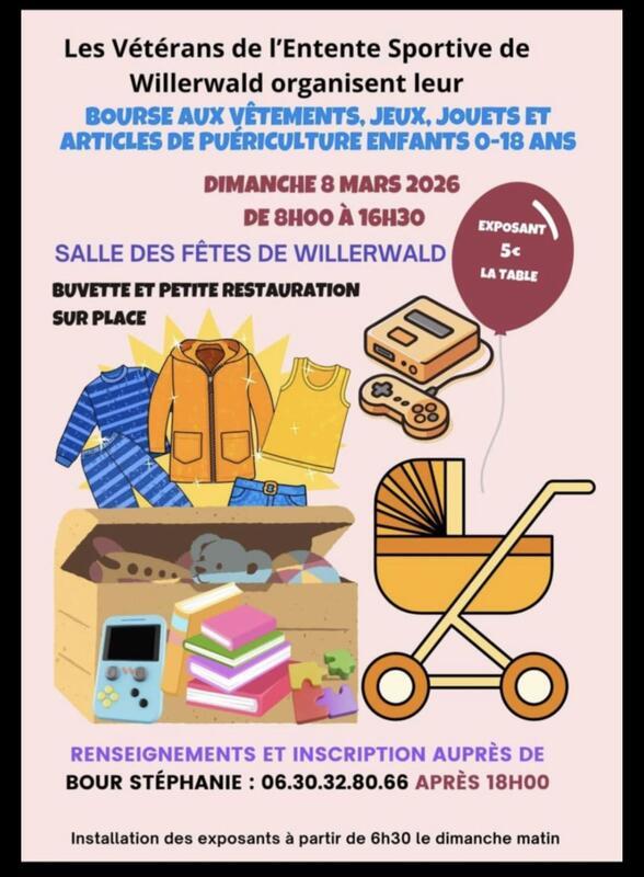 Bourse aux vêtements - jeux - jouets - puériculture