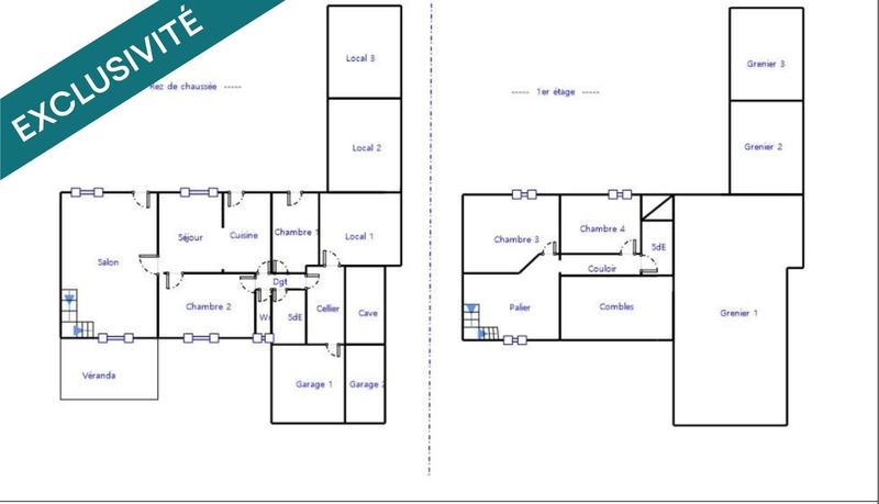 Maison - 210 m² - 6 pièces