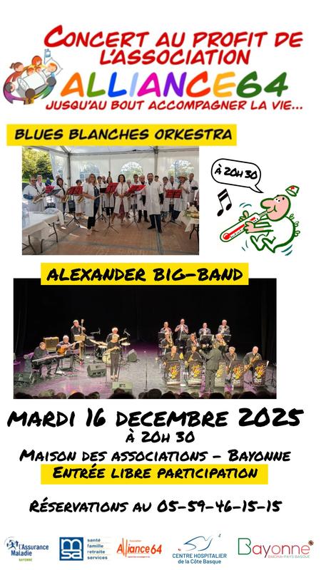 Concert caritatif : Blues Blanches Orkestra et Alexander big-band