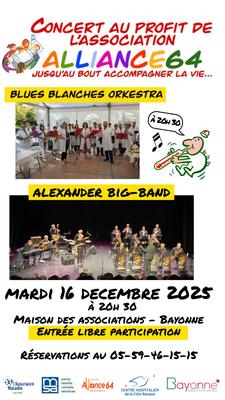 Concert caritatif : Blues Blanches Orkestra et Alexander big-band