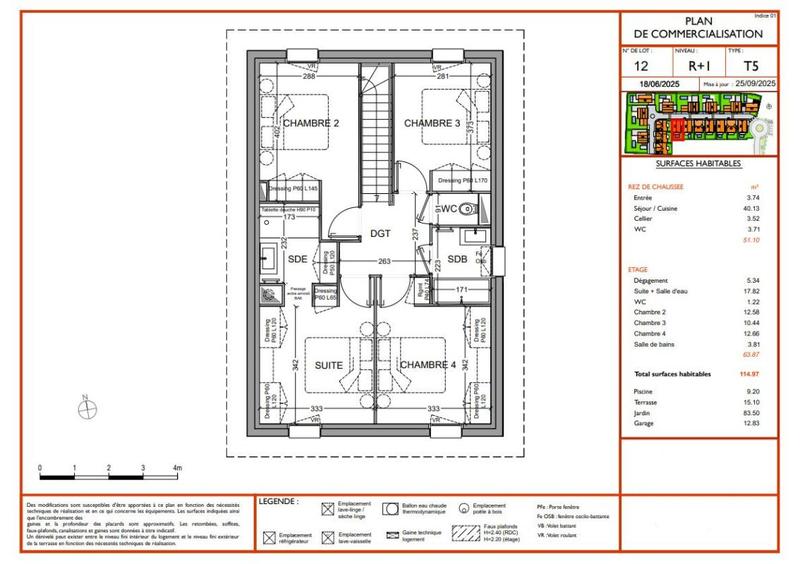 Maison - 114 m² - 5 pièces
