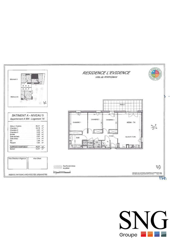 Appartement - 76 m² - 4 pièces