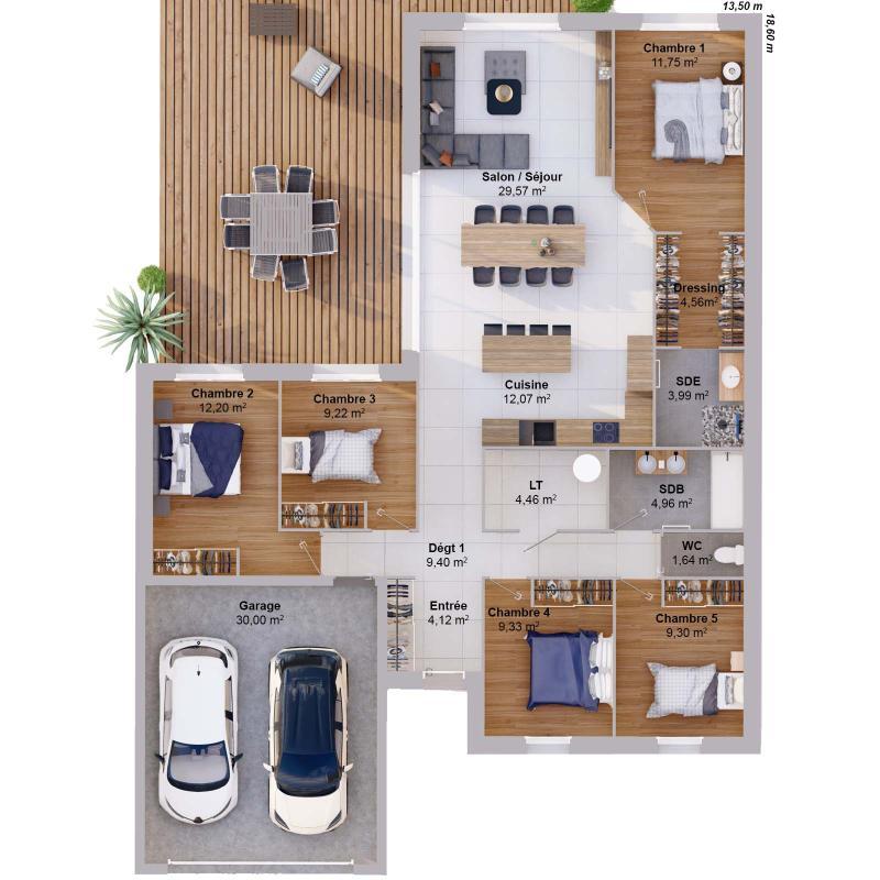 Maison - 127 m² - 7 pièces