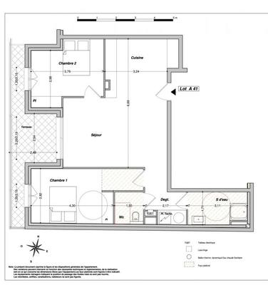 Appartement - 70 m² - 3 pièces