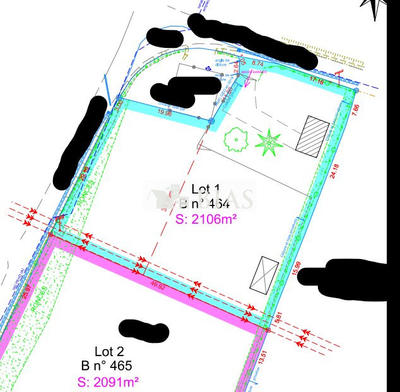 Terrain - 2 106 m²