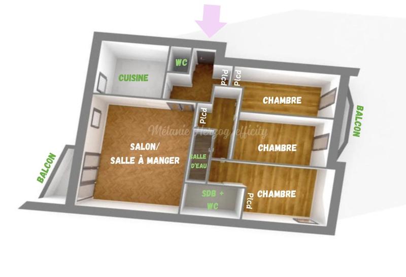 Appartement - 94 m² - 4 pièces