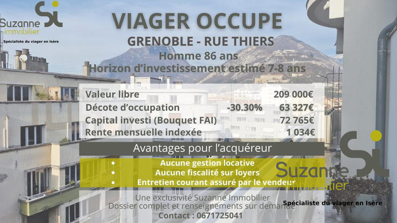 Viager - Appartement - 60 m² - 2 pièces