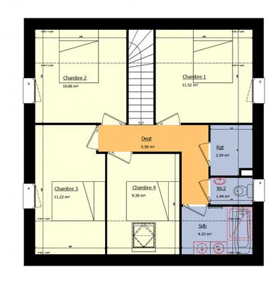 Maison - 98 m² - 5 pièces