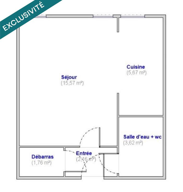 Appartement - 28 m² - 1 pièce
