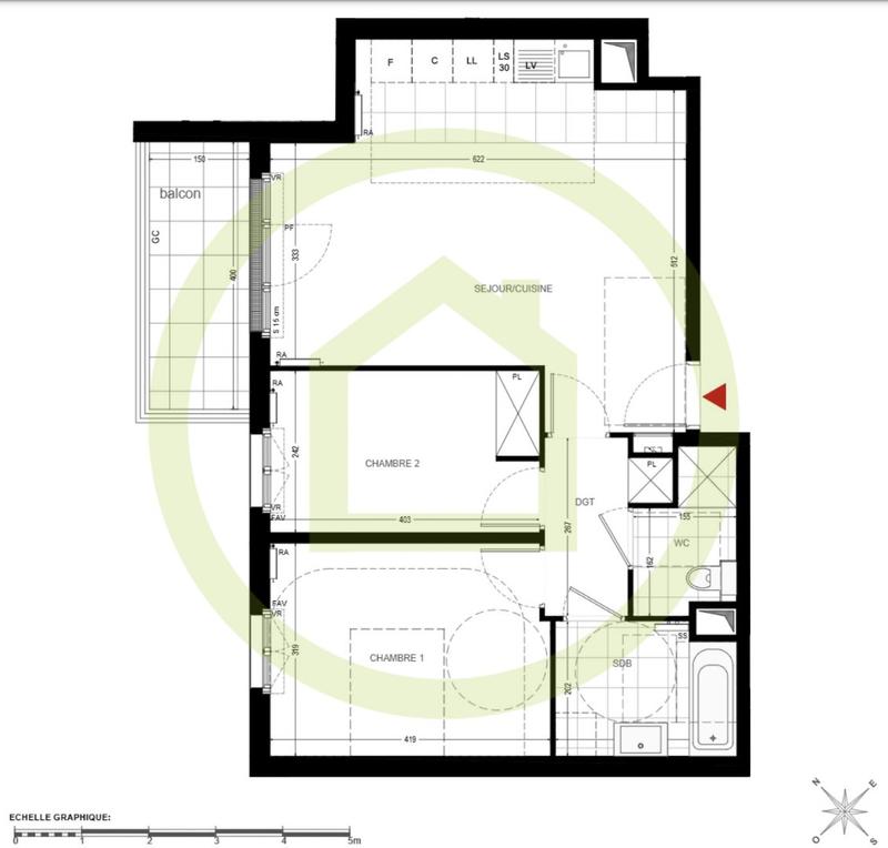 Appartement - 64 m² - 3 pièces