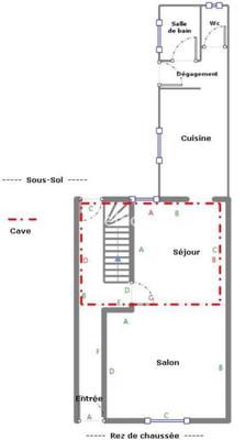 Maison de ville - 100 m² - 4 pièces