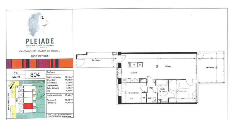 Appartement - 64 m² - 3 pièces