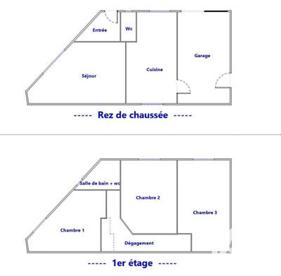Maison de ville - 81 m² - 4 pièces