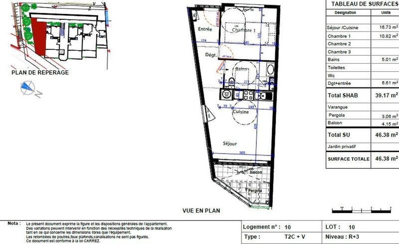 Appartement - 41 m² - 2 pièces