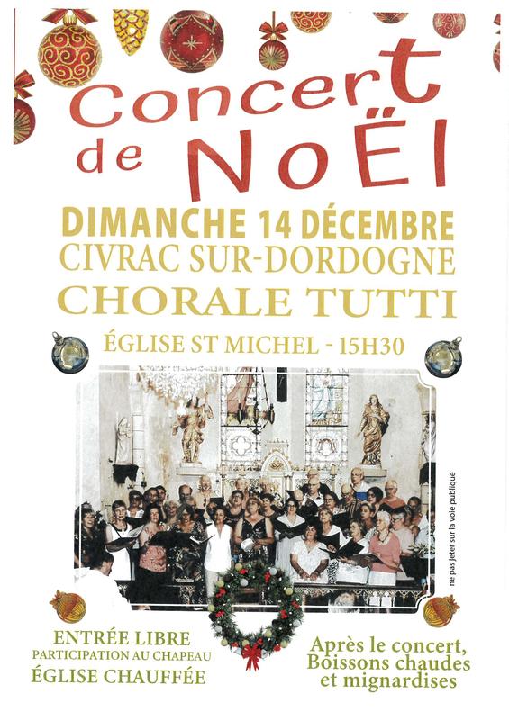 Concert de Noël avec la chorale Tutti