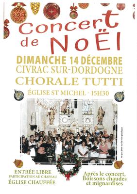 Concert de Noël avec la chorale Tutti