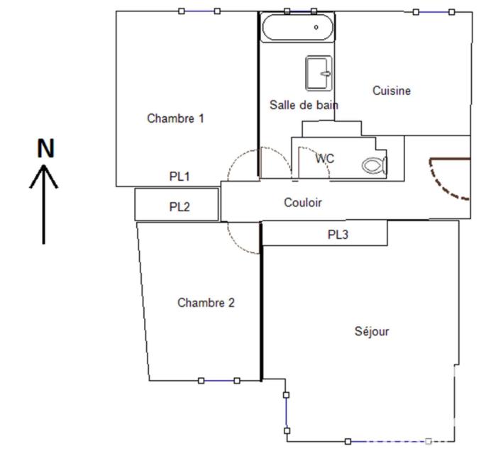 Appartement - 65 m² - 3 pièces