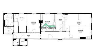 Appartement - 15 m² - 1 pièce