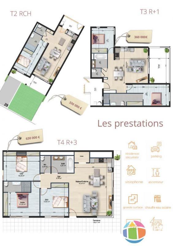 Appartement - 70 m² - 3 pièces
