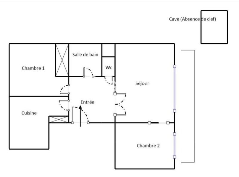 Appartement - 61 m² - 3 pièces