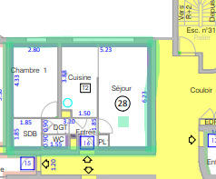 Appartement - 48 m² - 2 pièces