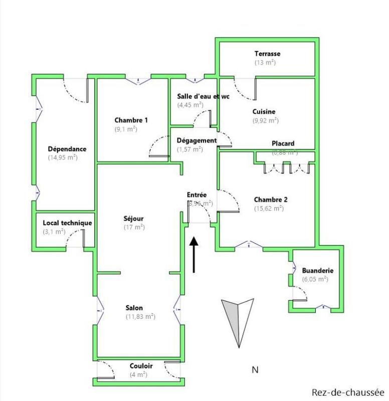 Appartement - 77 m² - 4 pièces