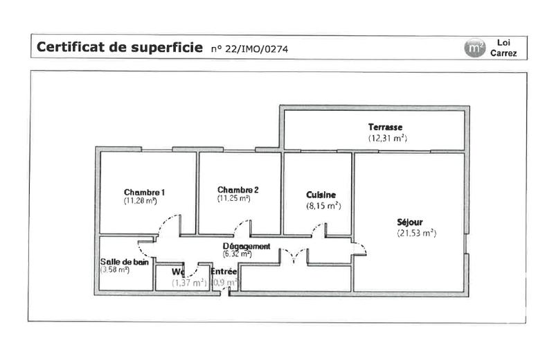 Appartement - 66 m² - 3 pièces