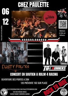 Concert : Dusty F'Rocks, The Runners et les Josés - Chez Paulette